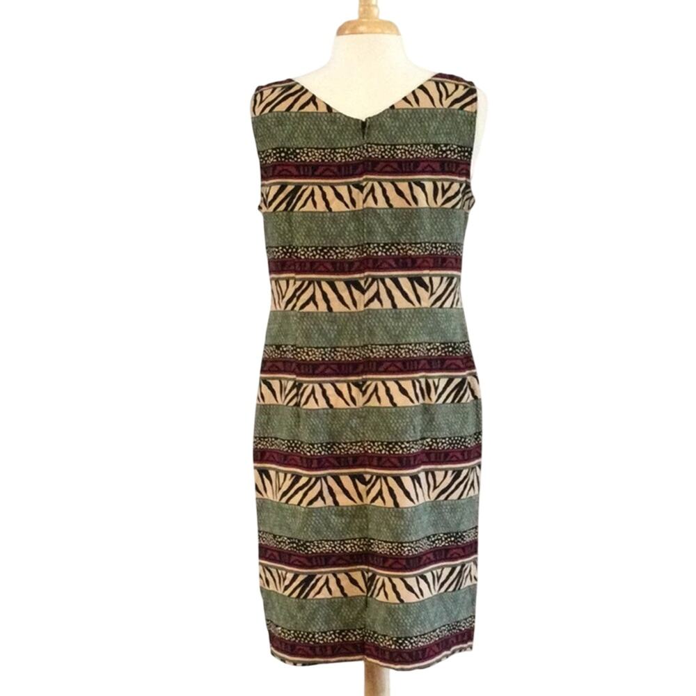 Kathie Lee Collection Multi-Print S/L V-Neck Dres… - image 7